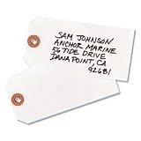 #5 Tyvek Shipping Tags, 4-3/4 x 2-3/8, Unstrung, White, 1000/Box AVE12445