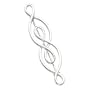 54.00X13.00 Mm 14K White Gold Brooch
