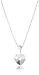 Sterling Silver P2994 Women's Crystal Heart Pendant Necklace