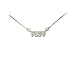 .50CTW Diamond Three Stone Pendant Necklace 14K White Gold