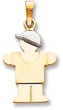 Boy With Cap Charm, Yellow/White Gold