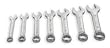 Westward 1EYD6 Combo Wrench Set, Stubby, Metric, 7 PC