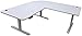 Hanover HSD0451-WHT 73" x 73" Powered Electric Sit L-Shaped Office Standing Desk White