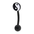 16 Gauge BIOPLAST YIN YANG Logo Eyebrow Ring