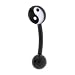 16 Gauge BIOPLAST YIN YANG Logo Eyebrow Ring