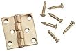 Miniature Brass Butt Hinges with Nails