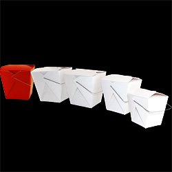 Chinese Take Out Boxes: 8 oz. (1/2 Pint) - White