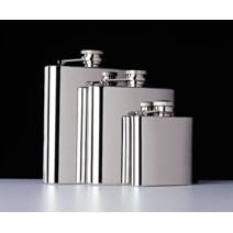Captive-Top Pocket Flask 6oz -Stainless Steel