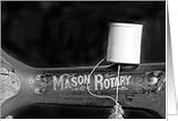 Black & White Mason Rotary Sewing Machine Card