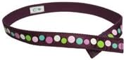 Myself Belts, Easy One Handed Velcro Belt for Kids - Purple Polka Dot