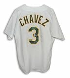 Eric Chavez Autographed Oakland Athletics Majestic Authentic MLB Baseball Jersey (White)