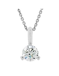 Diamond Solitaire Necklace in 18kt white gold 0.75cts