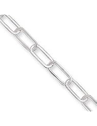 Sterling Silver Fancy Link Anklet QG1367-10"