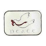 White Peace Dove Embossed Sticker Seals