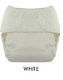 Blueberry One Size Deluxe Pocket Diapers - Snaps - White