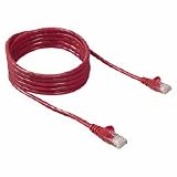 Ethernet Patch Cable, RJ45 Fast CAT Cable, 25', Red, Sold as 1 each