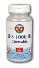 D-3 1000 IU Peppermint - 200 - Chewable