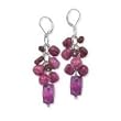 .925 Silver & Purple Crazy-Lace Agate Cluster Earrings