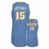 Carmelo Anthony Denver Nuggets #15 Revolution 30 Authentic Adidas NBA Basketball Jersey (Road Blue)