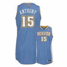 Carmelo Anthony Denver Nuggets #15 2010 Revolution 30 Authentic Adidas NBA Basketball Jersey (Road Blue)