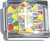 Low price Clearly Charming Cross on Stained Glass Italian Charm Bracelet Link