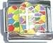 Clearly Charming Cross on Stained Glass Italian Charm Bracelet Link