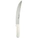 Sani-Safe S132-10-PCP 10" White Cimeter Steak Knife with Polypropylene Handle
