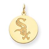 14K Chicago White Sox Med Logo Disc Charm