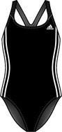 Adidas Damen Badeanzug 3 Stripes Authentic One Piece, black dd/white, 38, X12894
