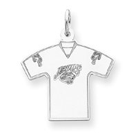 Sterling Silver Jacksonville Jaguars Med Jersey Charm - JewelryWeb