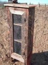 Reclaimed barnwood cabinet, measures approximately 4 feet tall. This simple, yet striking piece of old barn wood furniture, will look great in a country kitchen decor or any room in your home. The barnwood cabinet was crafted out of reclaimed barn wood, salvaged from an old dairy barn that has withstood nature &amp; elements for over a century. An ideal collectible that is destined to become an heirloom, this is a very unique gift idea. This barn wood cabinet has been designed with a screen front. Color of barn wood may vary depending upon availability.