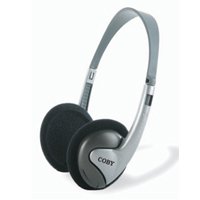 VideoGames: Coby Digital Stereo Headphones w/Volume Control & Bonus Earphones w/ Carrying Case