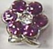 Clearly Charming February Daisy Birthstone Heart Locket Charm Flower Theme