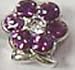 Clearly Charming February Daisy Birthstone Heart Locket Charm Flower Theme
