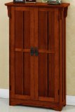Craftsman Multimedia Cabinet Wood Dr/no Drwr Dark Oak