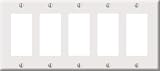 Dimmer Switches: Leviton Decora Plastic 5-Gang Wallplates Leviton Decora Plastic Wallplates