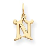 14K Yellow Gold Diamond-Cut Initial 