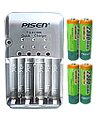 Pisen Fast Charger and Rechargeable Ni-MH AA Battery Set (2300mAh)-US for Konica minolta camera