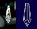 38 mm 1.5 30% Lead Crystal Icicle #401-38