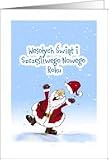 Polish Christmas, Weso³ych Œwi¹t - Merry Christmas with Santa Claus Card