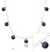 Sterling Silver Iridescent Black Freshwater Coin Pearl Graduated Necklace