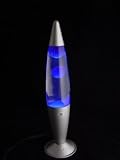 BLUE LAVA LAMP - ORIGINAL CLASSIC DESIGN SILVER BASE - MODERN MOOD LIGHT - NEW