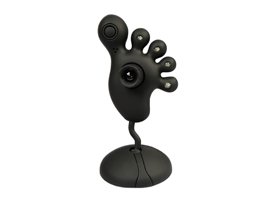 Childrens Toyshop  Computer : USB PC webcam - black or white cool foot - black