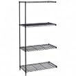 Safco Products 5292BL Add-On Unit, For Wire Shelving, 48 in.x18 in.x72 in., Black