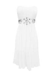 Plus Size Strapless Goddess Knee Length Chiffon/Polyester  Dress