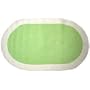 Tadpoles Classics Gingham Green - Chenille rug solid w/ ivory border