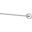 Solid 14KT White Gold 2mm Genuine Diamond Straight Fishtail 3/4 - 18 Gauge