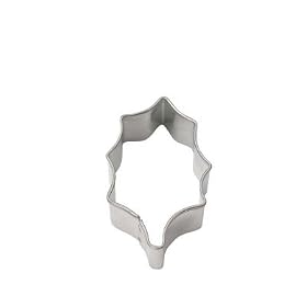 Faringdon Cookie cutters Mini holly leaf 4cm tin plate