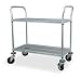 Storelogic 2HDL8 Wire Cart, 2 Shelf, 48x24x39, Zinc