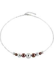Stainless Steel Necklace Pendant with Round Beads